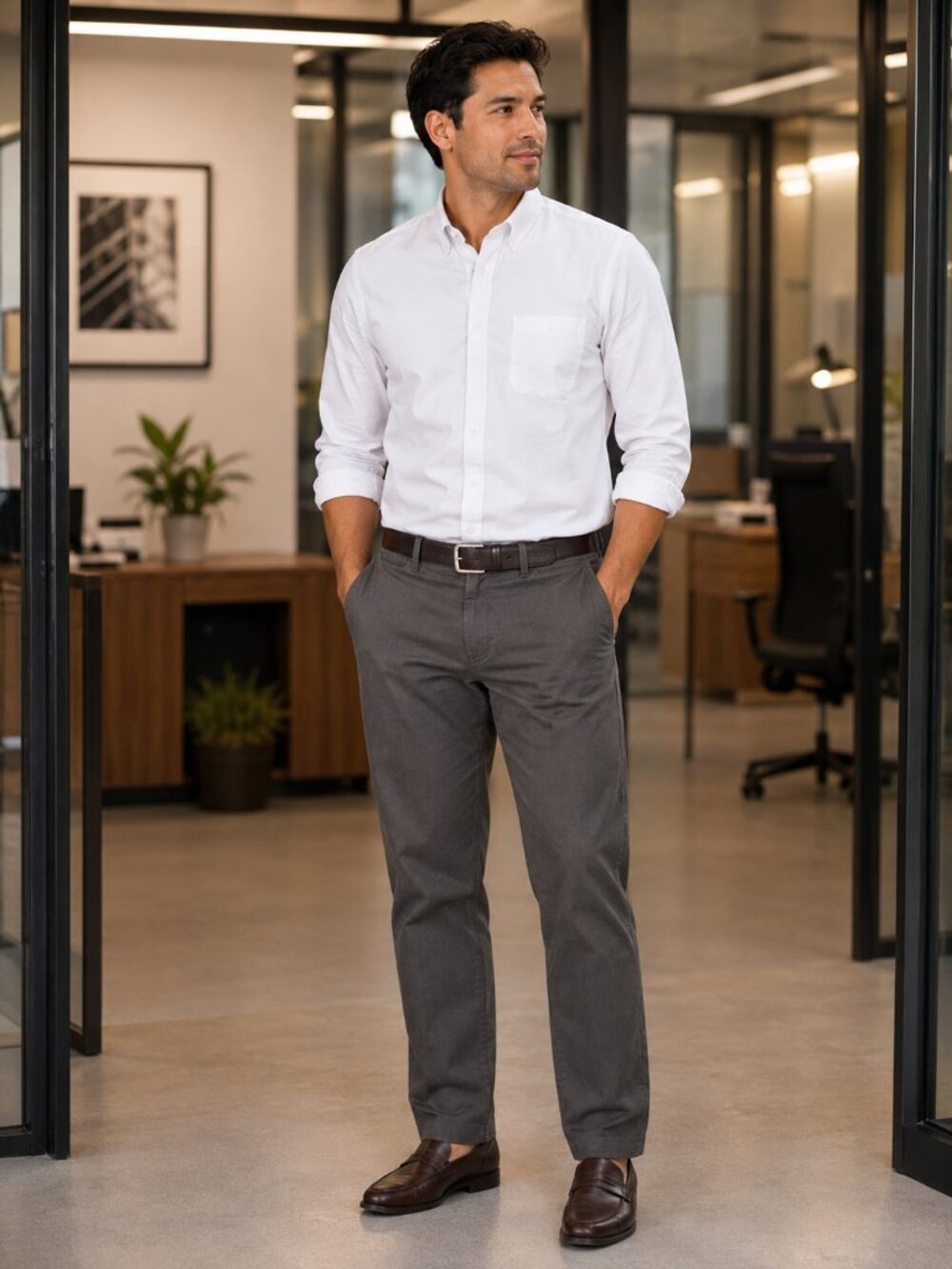 Croft & Barrow slate gray classic fit flat front chinos size 33x29 NWT